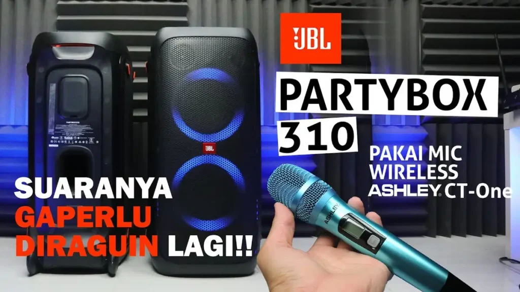 JBL PartyBox 310. Ideal untuk pesta, karaoke, dan mendengarkan musik dengan kualitas bass yang kuat.