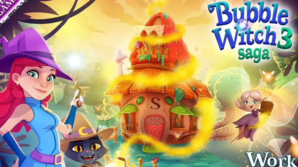 Bubble Witch 3 Saga adalah game puzzle lain dari King yang menggunakan mekanisme menembak gelembung.